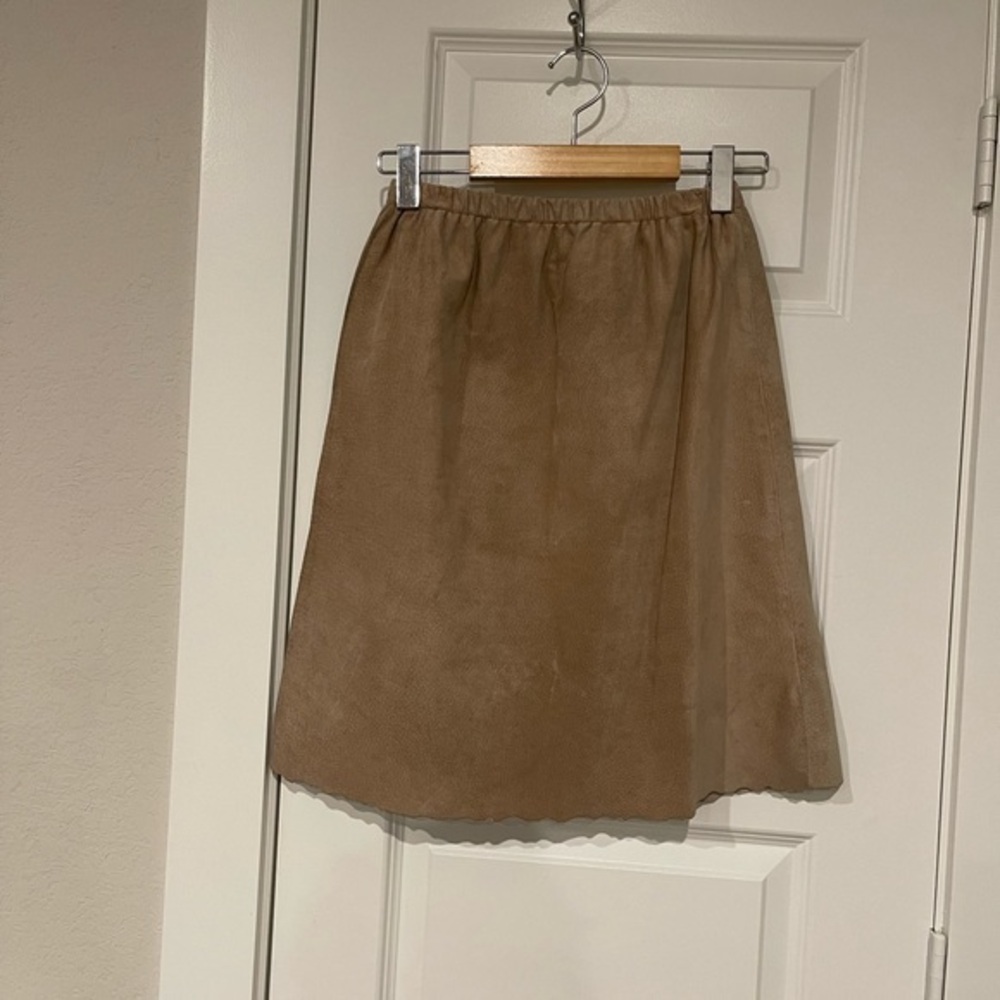 Patricia wolf suede leather western skirt
